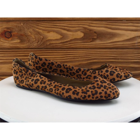 Time And Tru Size 8.5 Ballet Shoes Brown Fabric Women‎ W - Picture 4 of 10